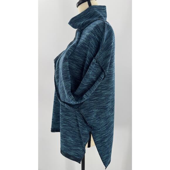 We the Free People Navy Blue Mock Cowl Neck Pullover Top Sweater Sweatshirt L - Picture 4 of 12